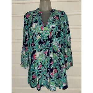 Lilly Pulitzer Long Sleeve Pullover Tunic Top Size L